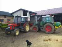 Fendt Farmer 306 LSA i Mailleux + Zetor 7711 i Lely