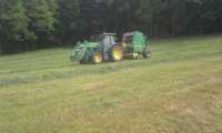 John Deere 5080R + John Deere 580