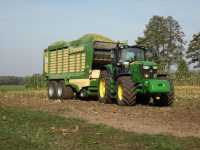 John Deere 6195M i Krone MX 370GD