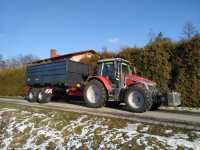 Massey Ferguson 5S.115 + przyczepa tandem Pronar T701