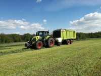 Claas Axion 850 CMATIC + Claas Cargos 8500