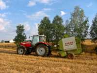 Massey Ferguson 5465 + Claas Variant 180