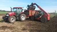 Case IH Maxxum 110EP + Warfama N266 & Manitou 633LS