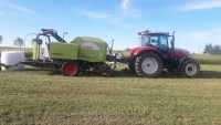 Steyr 6125 Profi + Claas Rollant 375 RC UNIWRAP