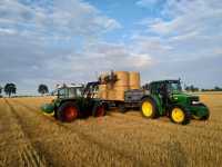 Fendt 306 LSA +  Mailleux i John Deere  6220 + D-50