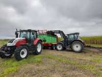 Steyr 6125 & Tytan 11 + Valtra N134 Aktiv + Quicke