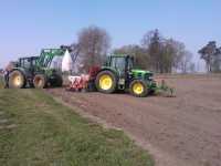 JD 6430 + siewnik Mascar oraz JD 6420S