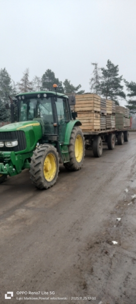 John Deere 6120 + przyczepy