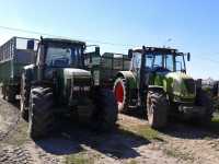 John Deere 6800 & Claas Ares 697