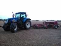 New Holland T6080 i Unia Mars B , Kongskilde Demeter 4000