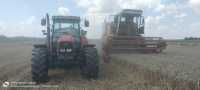 Bizon super z056 i Massey Ferguson 6280 i przyczepą