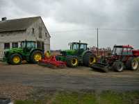 John Deere 7730, John Deere 6620 + agregaty i 7745&ładowacz czołowy&rozsiewacz Kverneland