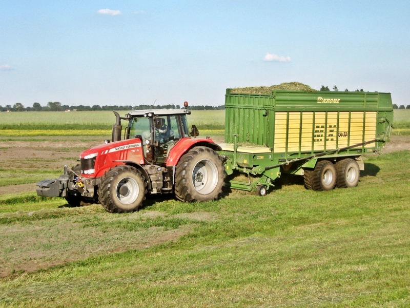 Massey Ferguson 7619 Dyna 6 + Krone MX 350 GD