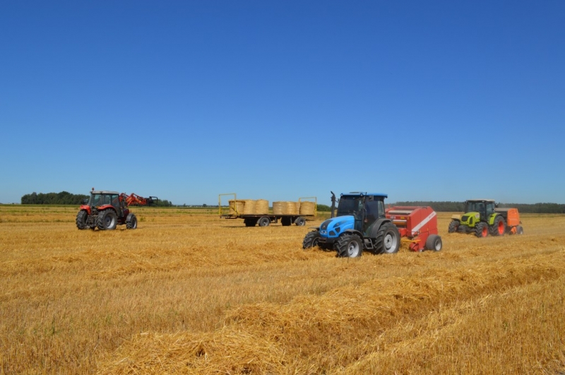 Landini Alpine 70, MF 5435 & Claas Axion 330