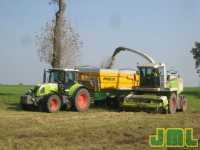 Claas Jaguar 840, Claas Arion 640 + tandem Joskin